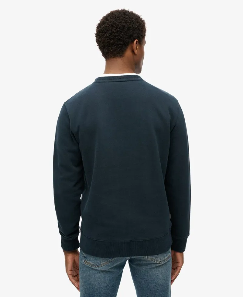 Superdry Essential Logo Crew Sweatshirt Eclipse Navy-2