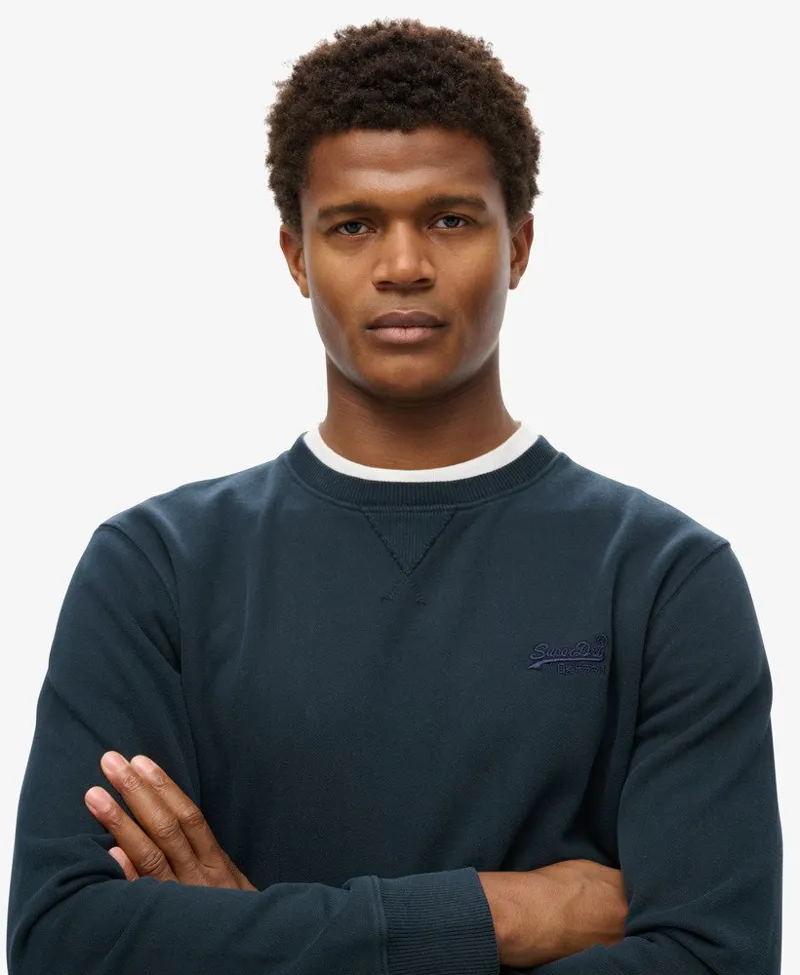 Superdry Essential Logo Crew Sweatshirt Eclipse Navy-3