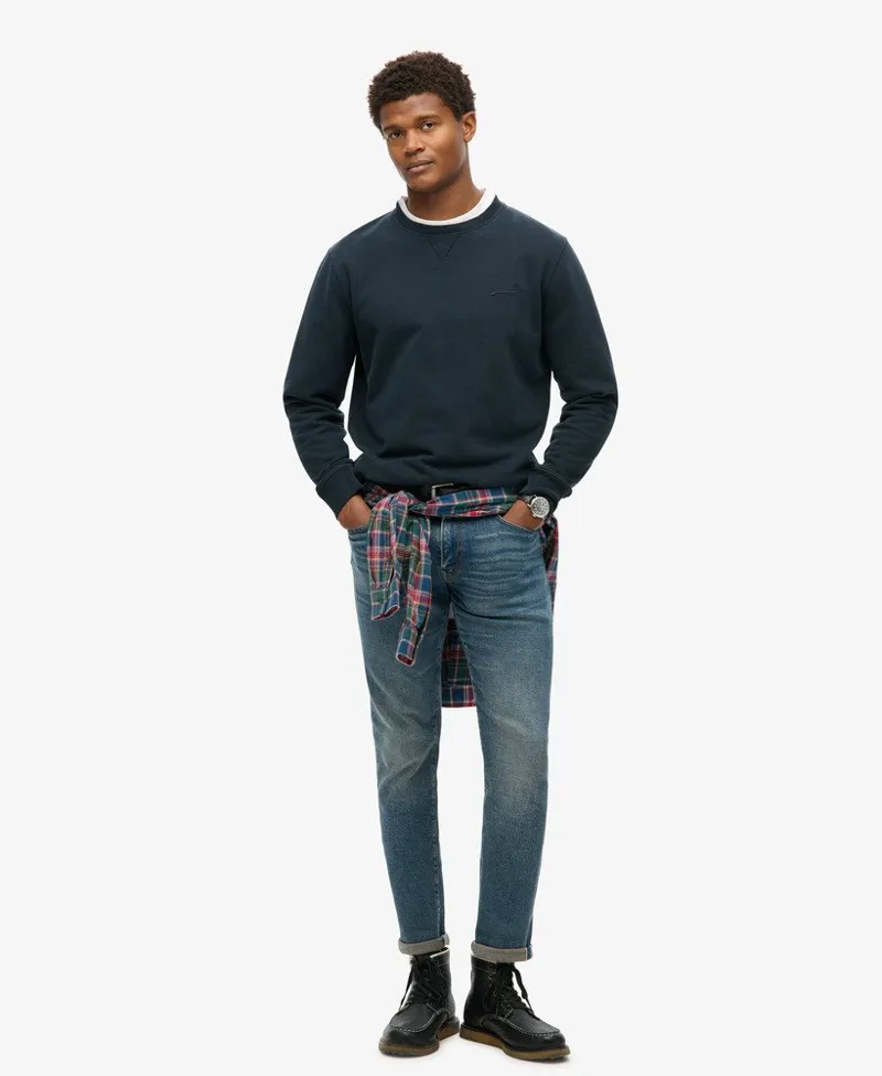 Superdry Essential Logo Crew Sweatshirt Eclipse Navy-4