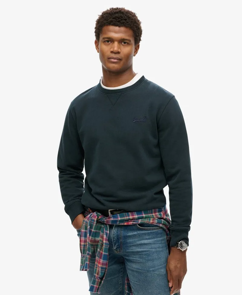 Superdry Essential Logo Crew Sweatshirt Eclipse Navy-5