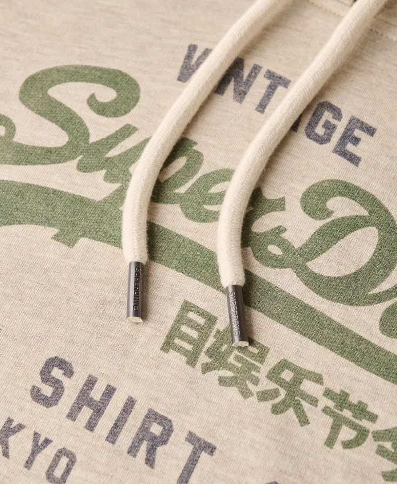 Superdry Vintage Logo Heritage Relaxed Hoodie Beige-5
