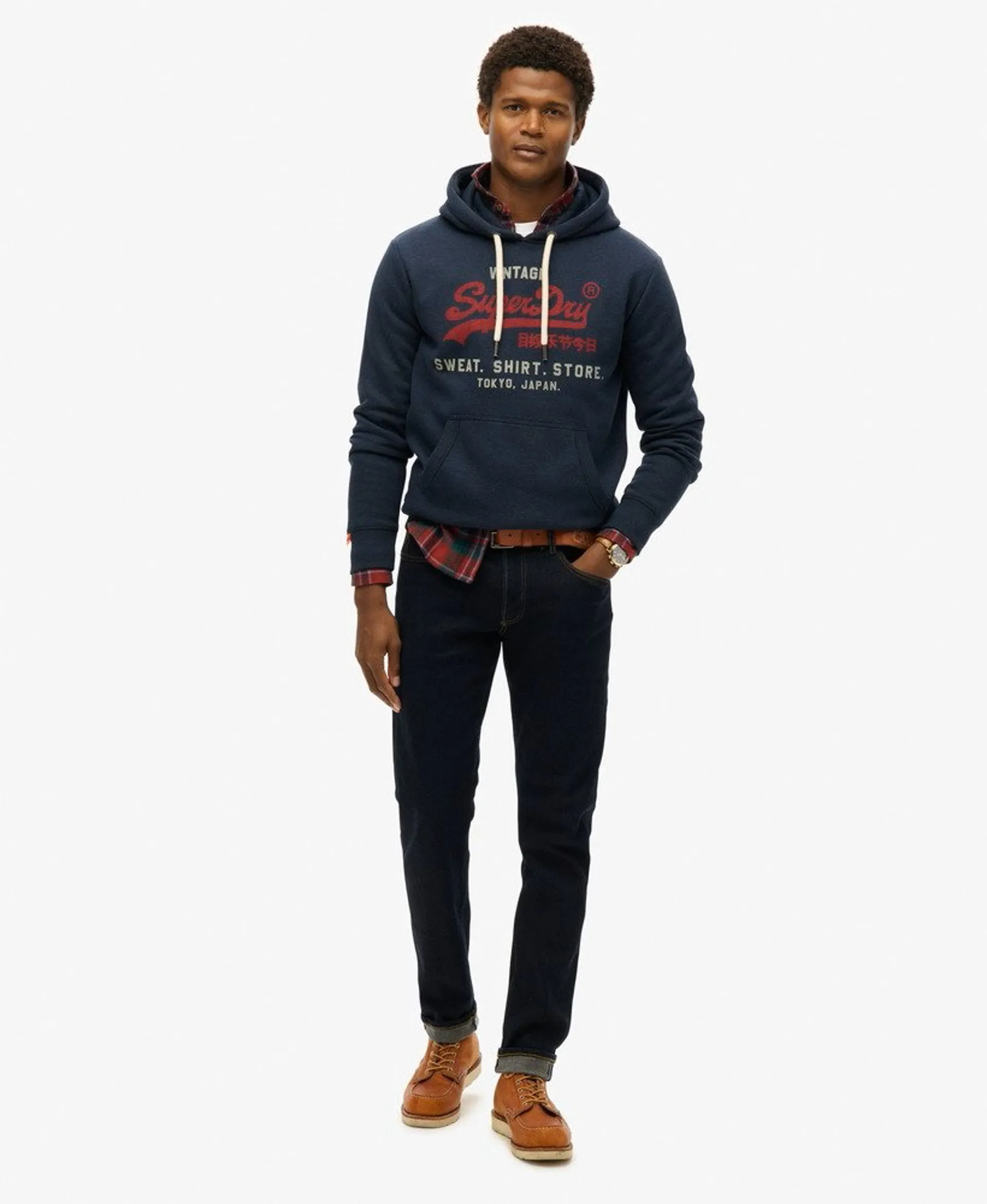 Superdry VL Heritage Relaxed Hoodie Trench Navy Marl