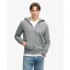 Superdry Essential Logo Half Brushed Zip Hoodie Antique Grey Marl
