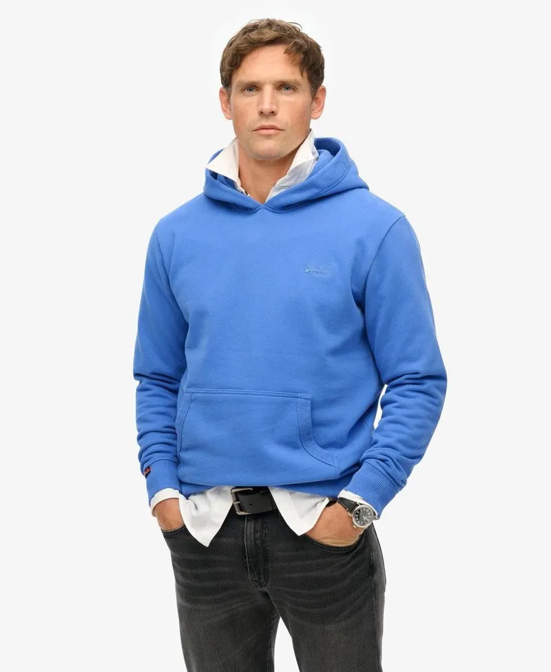 Superdry Essential Logo Hoodie Chambray Blue MEDIUM and LARGE ONLY-4