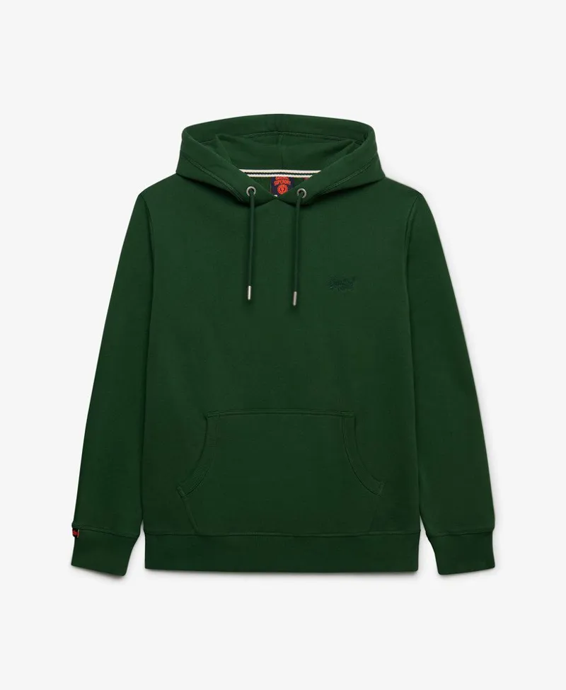 Superdry Essential Logo Hoodie Rich Boston Green