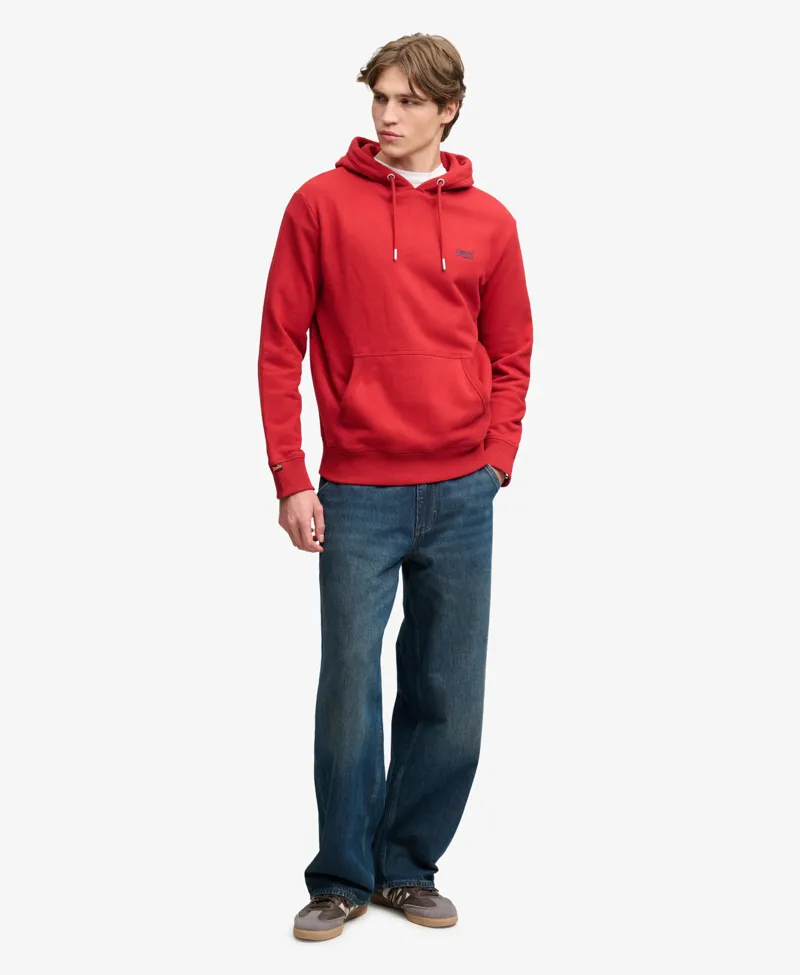 Superdry Essential Logo Hoodie Expedition Red-3