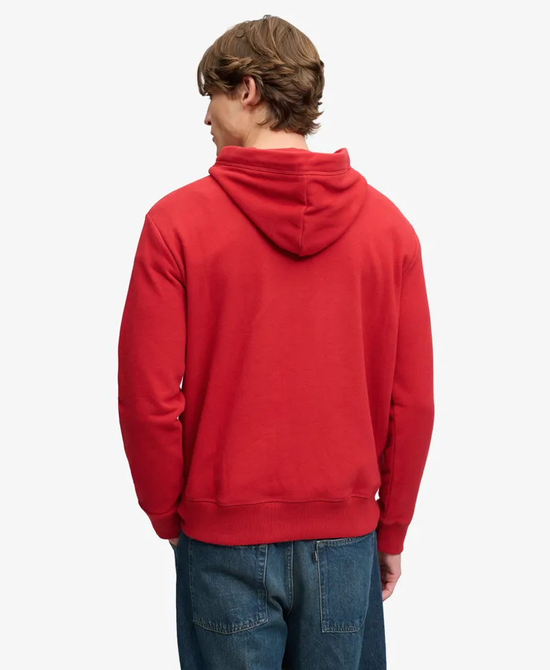 Superdry Essential Logo Hoodie Expedition Red-4
