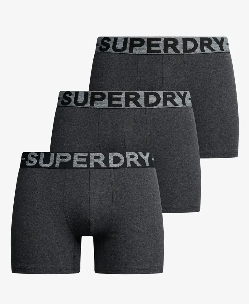 Superdry Boxer Triple Pack Raven Black Marl -2