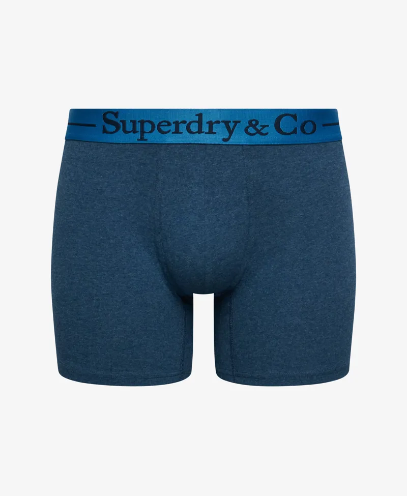 Superdry Boxer Triple Pack Navy Marl/Indigo Marl/Blue Grit-1