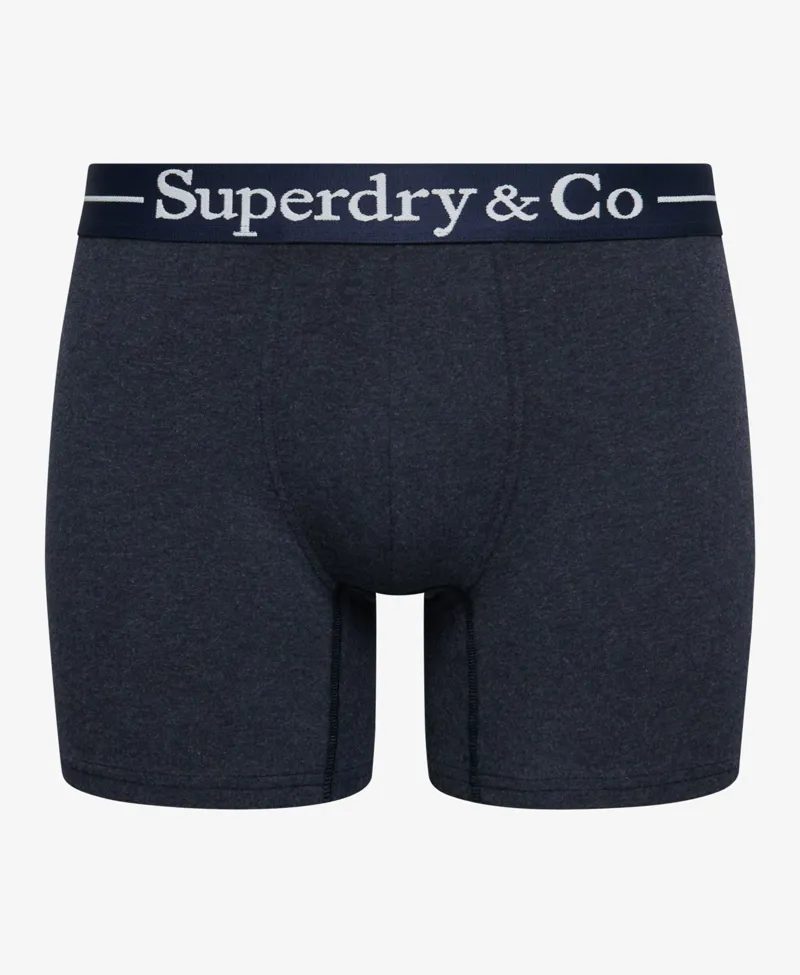 Superdry Boxer Triple Pack Navy Marl/Indigo Marl/Blue Grit-2