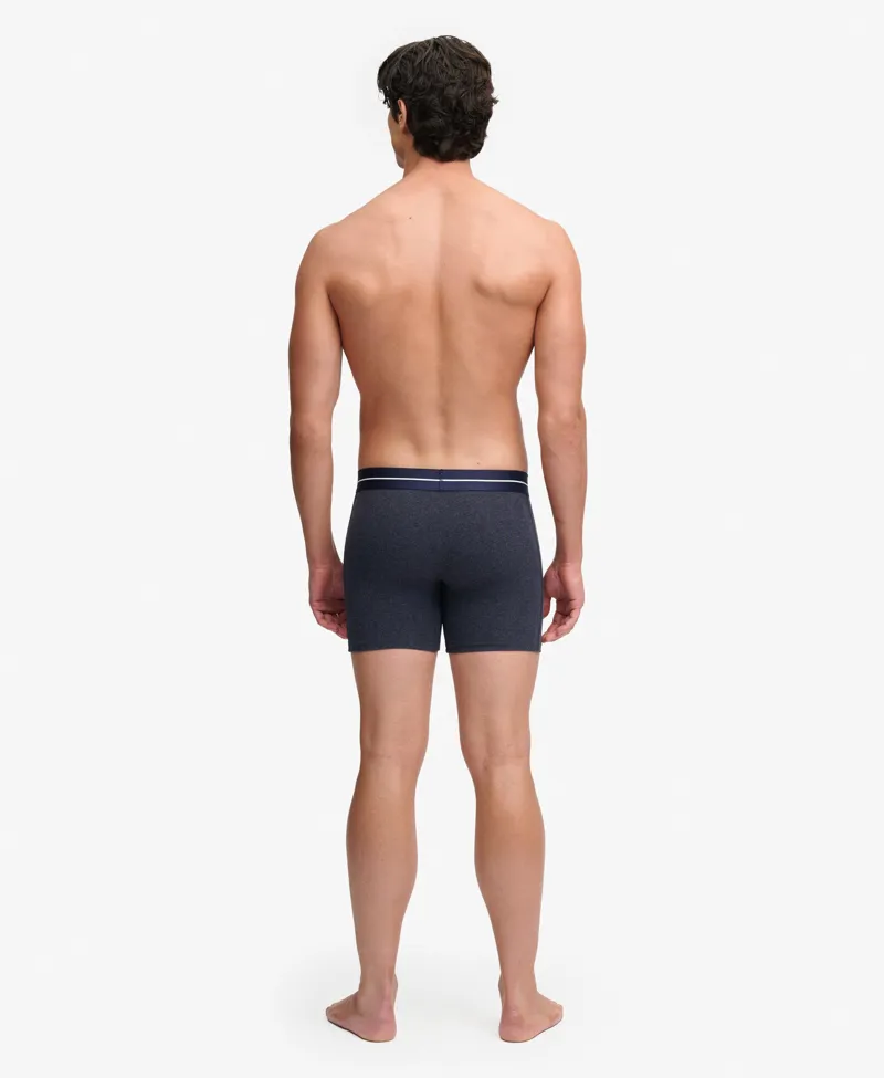 Superdry Boxer Triple Pack Navy Marl/Indigo Marl/Blue Grit-3