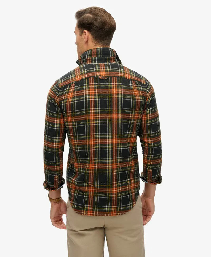 Superdry Organic Cotton Lumberjack Check Shirt Black XXL ONLY-3