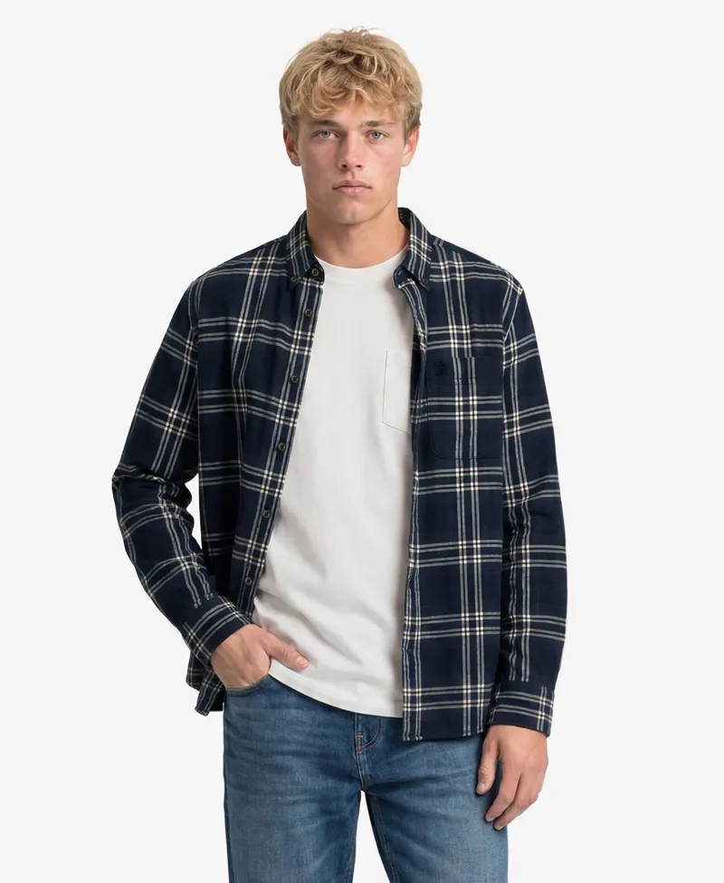Superdry Long Sleeve Cotton Lumberjack Shirt Navy-2