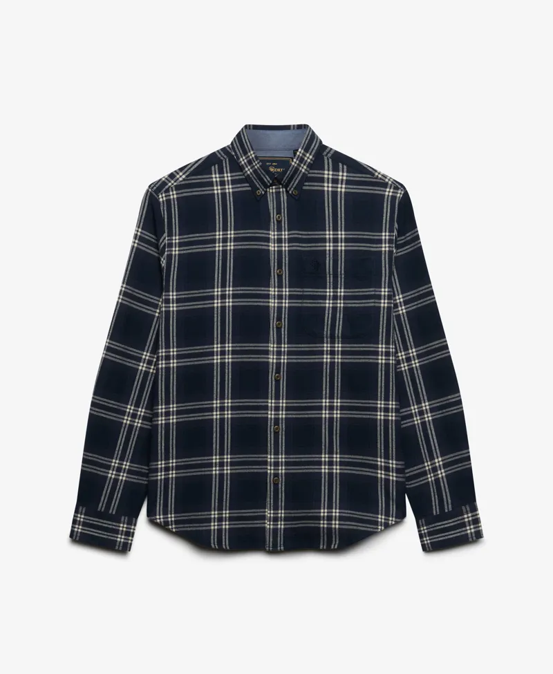 Superdry Long Sleeve Cotton Lumberjack Shirt Navy