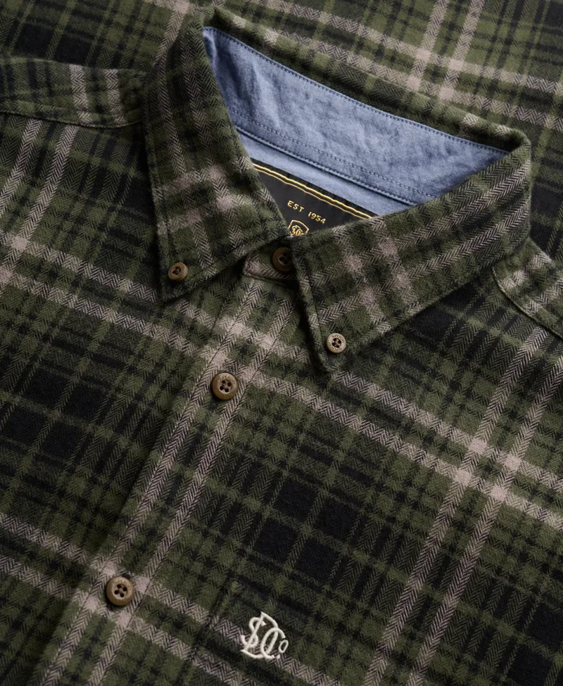 Superdry Long Sleeve Cotton Lumberjack Shirt Olive-1