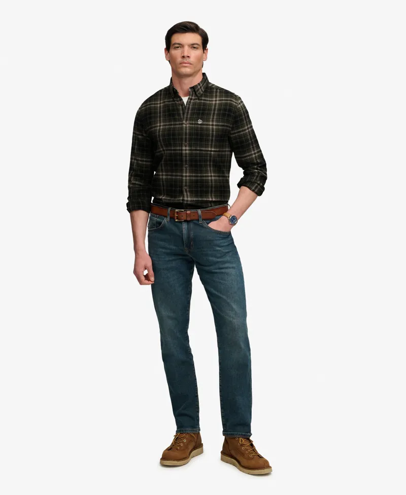 Superdry Long Sleeve Cotton Lumberjack Shirt Olive-3
