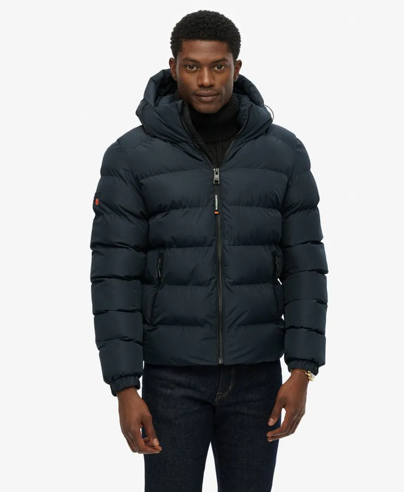 Superdry Hooded Sports Puffer Jacket Eclipse Navy-2