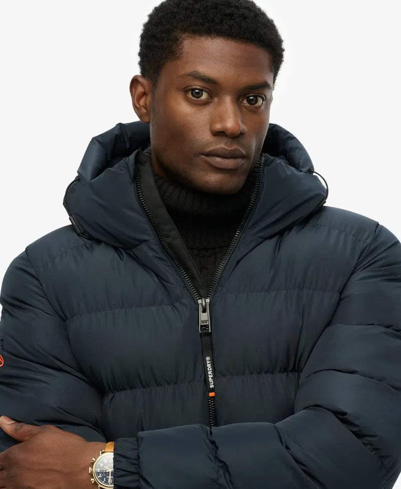 Superdry Hooded Sports Puffer Jacket Eclipse Navy-4
