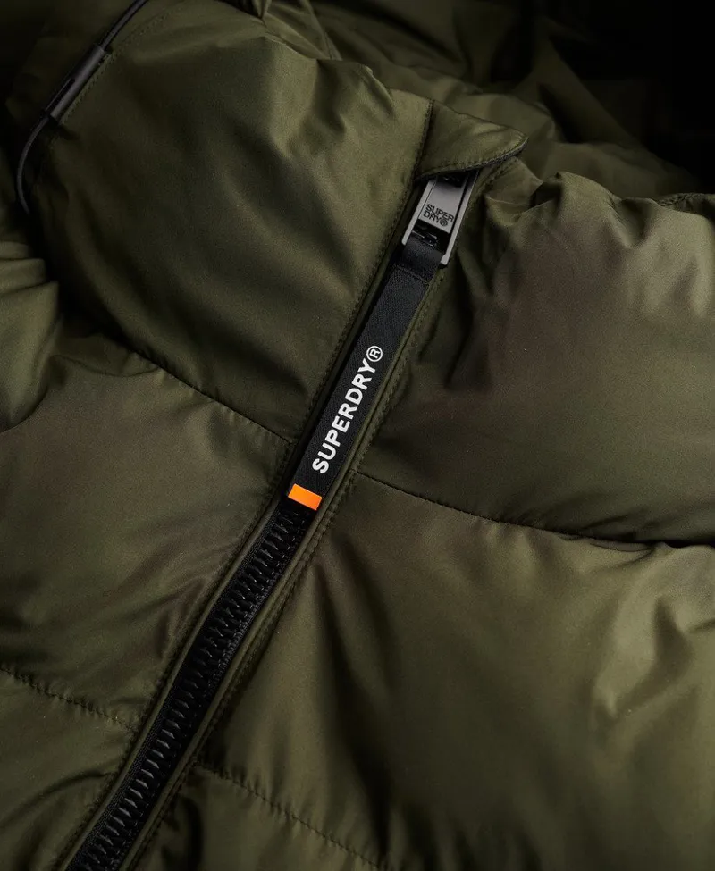 Superdry Hooded Sports Puffer Jacket Army Khaki-1