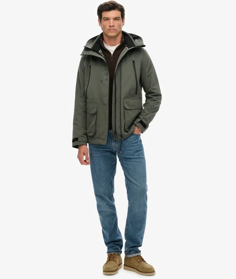 Superdry Hooded Ultimate Embroidered Windbreaker Grey-1