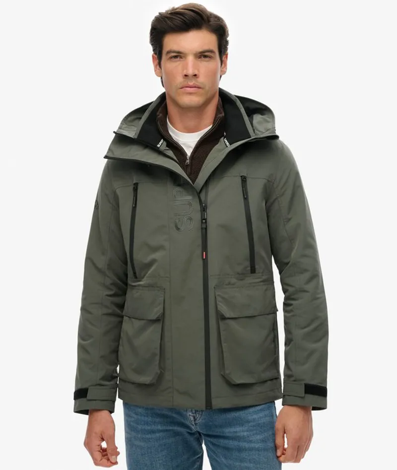 Superdry Hooded Ultimate Embroidered Windbreaker Grey-3