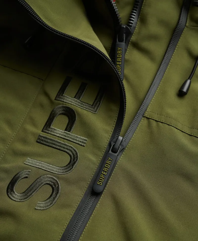 Superdry Hooded Ultimate Embroidered Windbreaker Jacket Khaki-1