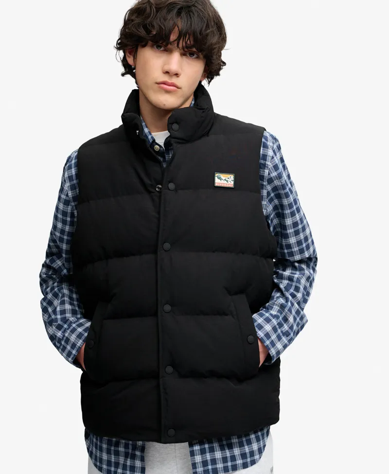 Superdry Non Hood Short Everest Gilet Black