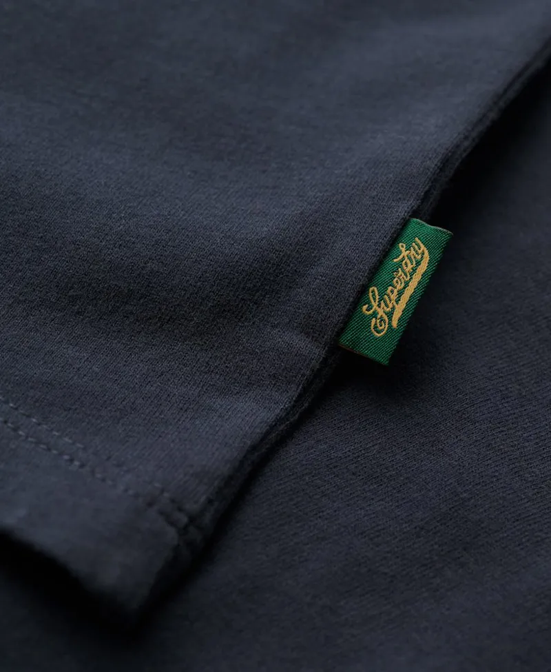 Superdry Essential Logo Long Sleeve Top Washed Eclipse Navy-2