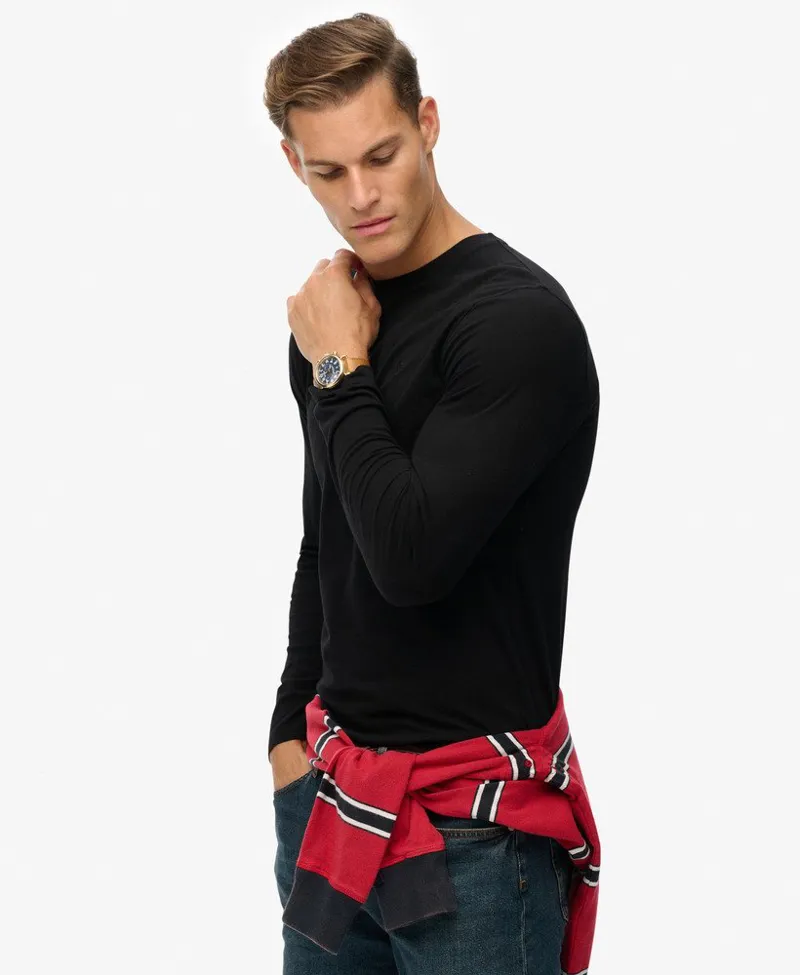 Superdry Classic Essential Long Sleeve Tee Black-2