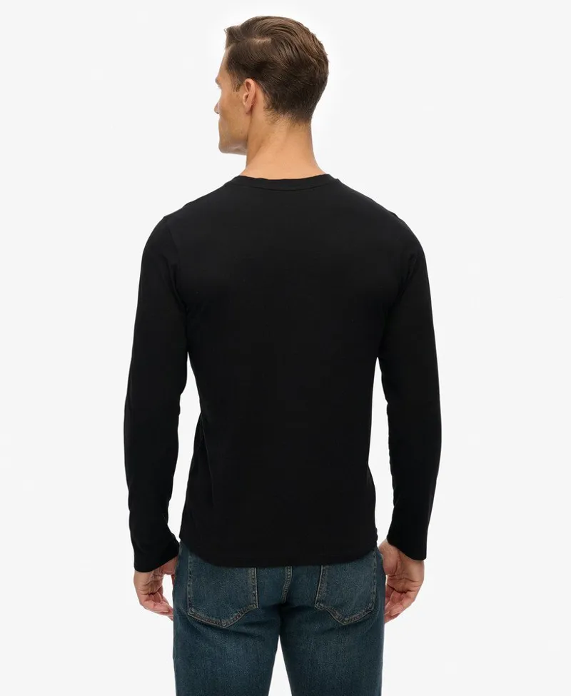 Superdry Classic Essential Long Sleeve Tee Black-5