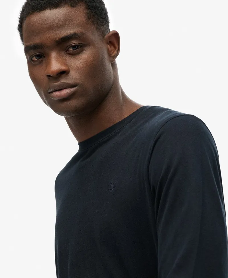 Superdry Classic Essential Long Sleeve Tee Eclipse Navy-2