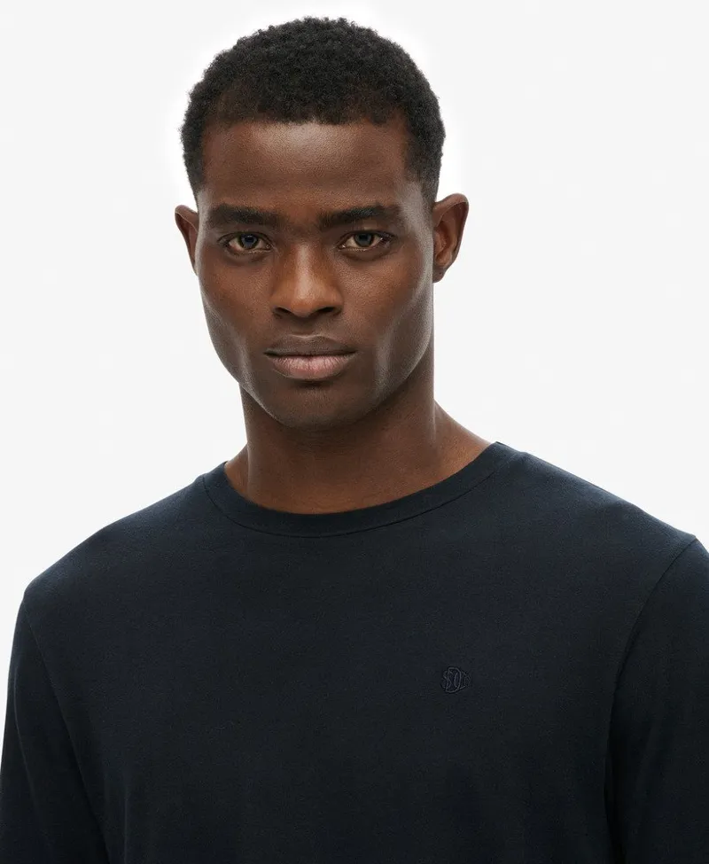 Superdry Classic Essential Long Sleeve Tee Eclipse Navy-3
