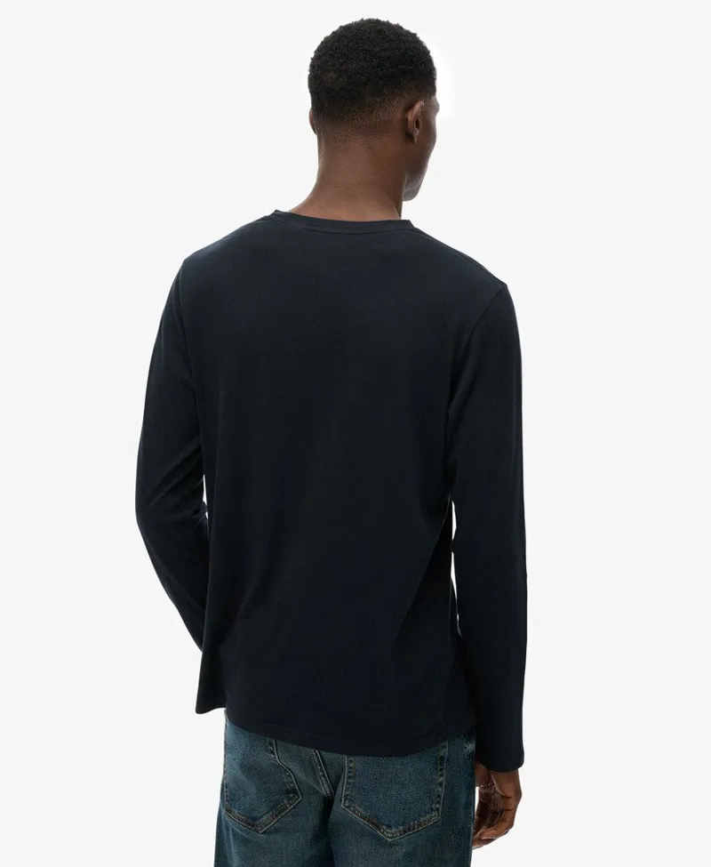 Superdry Classic Essential Long Sleeve Tee Eclipse Navy-4