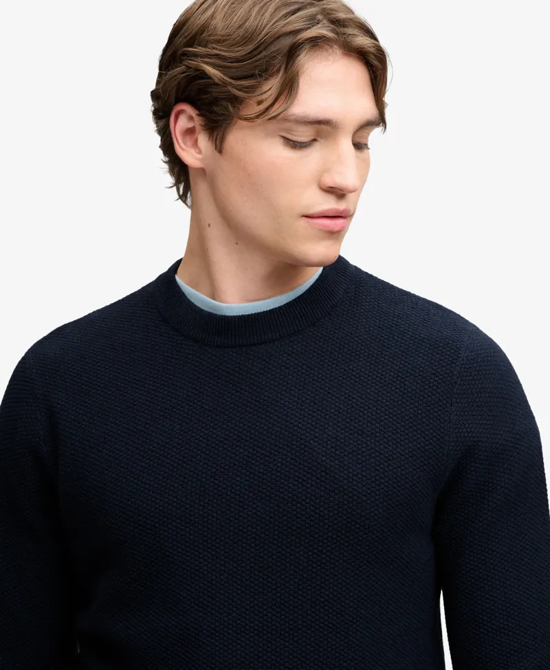 Superdry Texture Knit Jumper Navy Twist -2