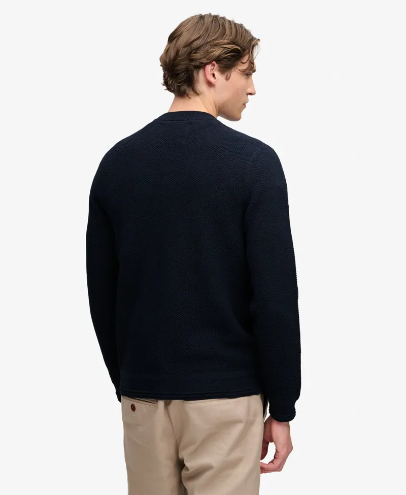 Superdry Texture Knit Jumper Navy Twist -4