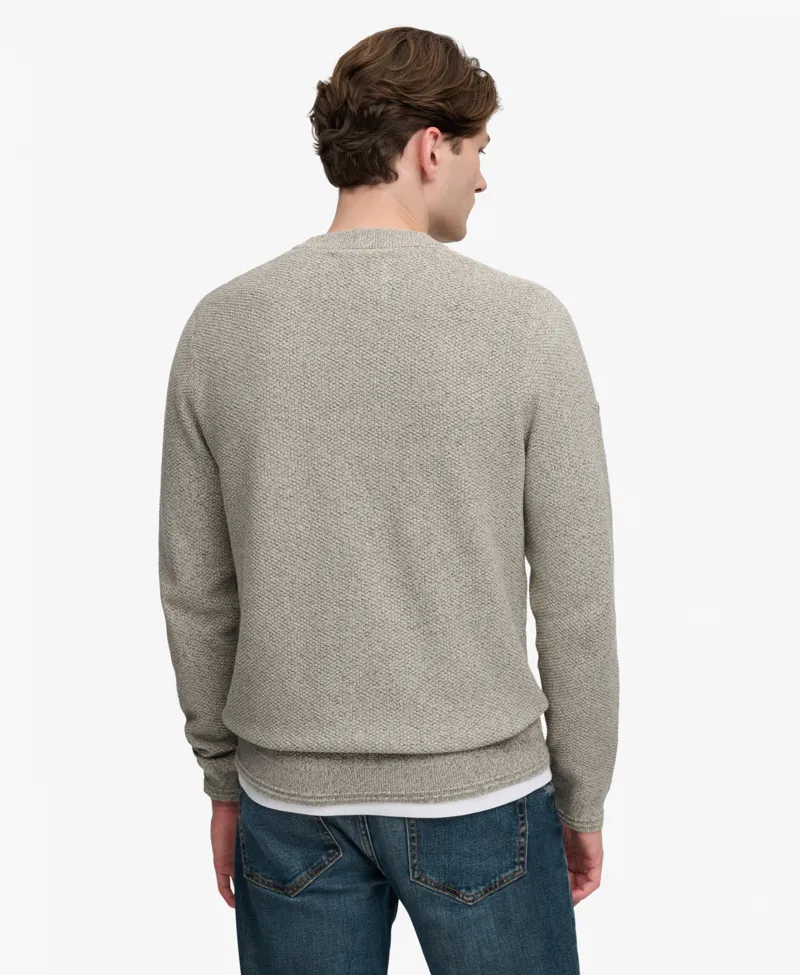 Superdry Texture Knit Jumper Beige/Grey Twist -4