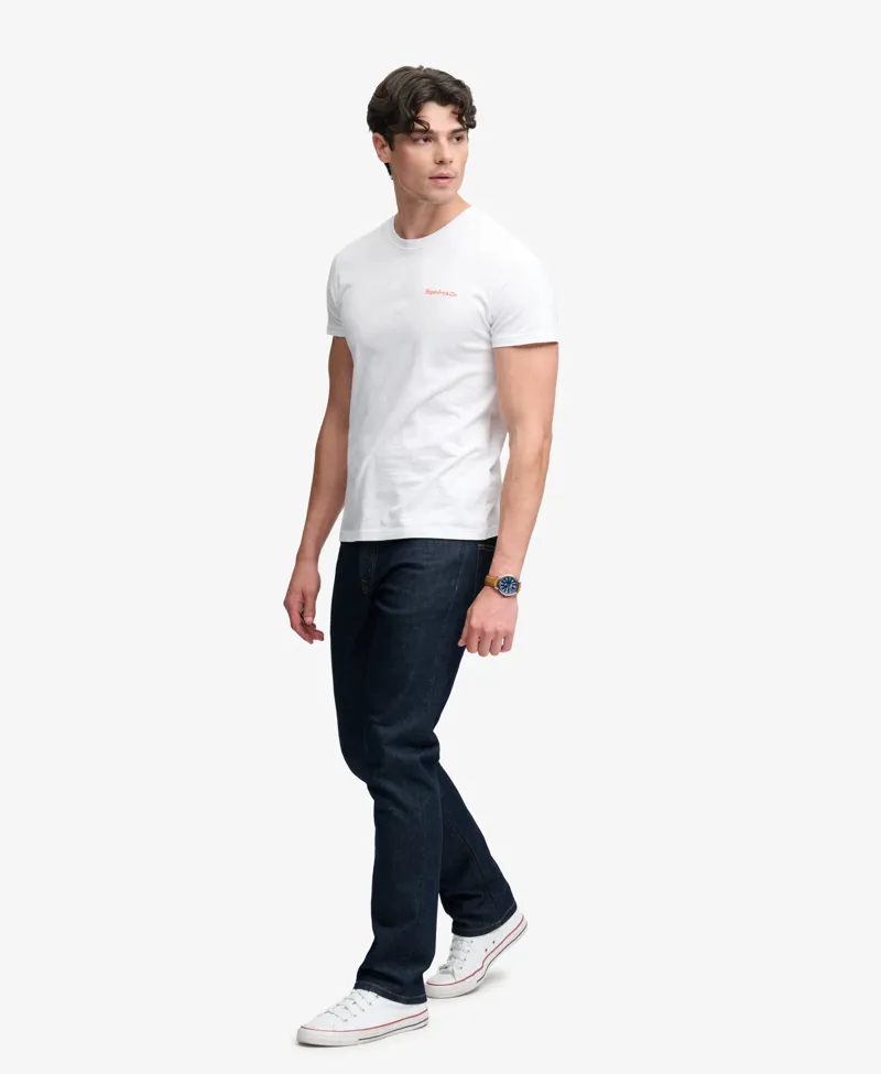 Superdry Organic Cotton Vintage Slim Straight Jeans Rinse Blue-2