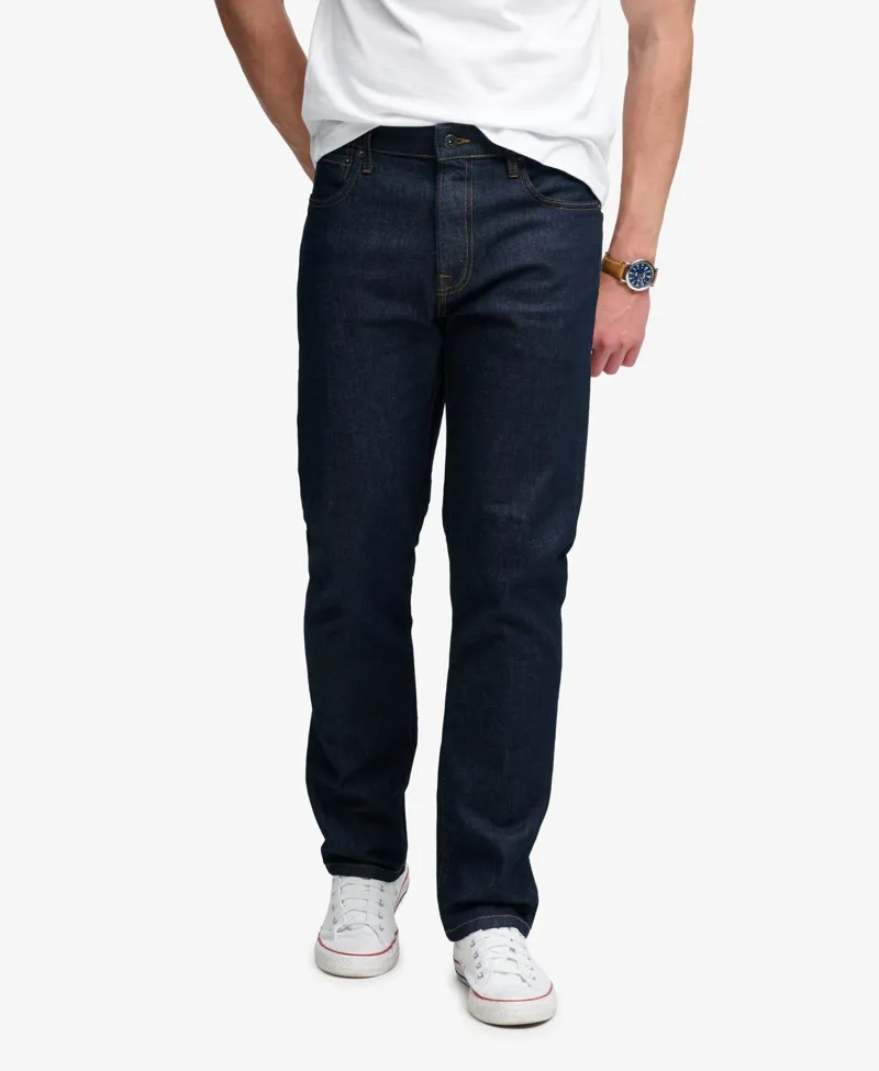 Superdry Organic Cotton Vintage Slim Straight Jeans Rinse Blue-3