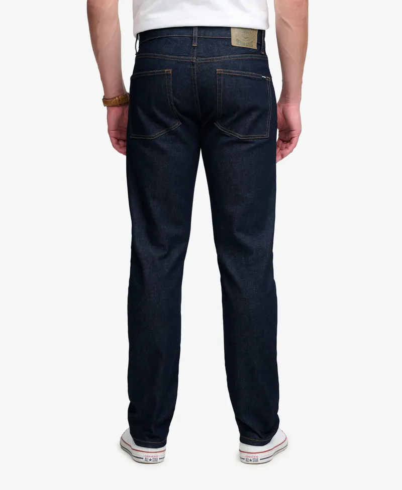 Superdry Organic Cotton Vintage Slim Straight Jeans Rinse Blue-4