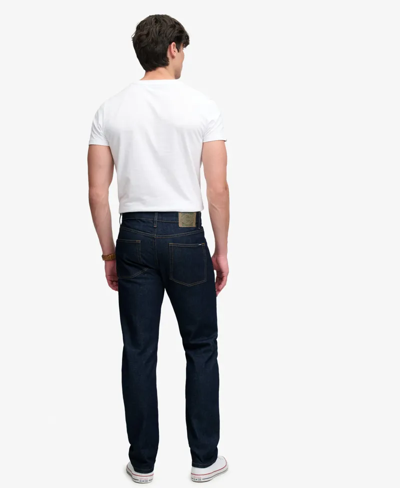 Superdry Organic Cotton Vintage Slim Straight Jeans Rinse Blue-5