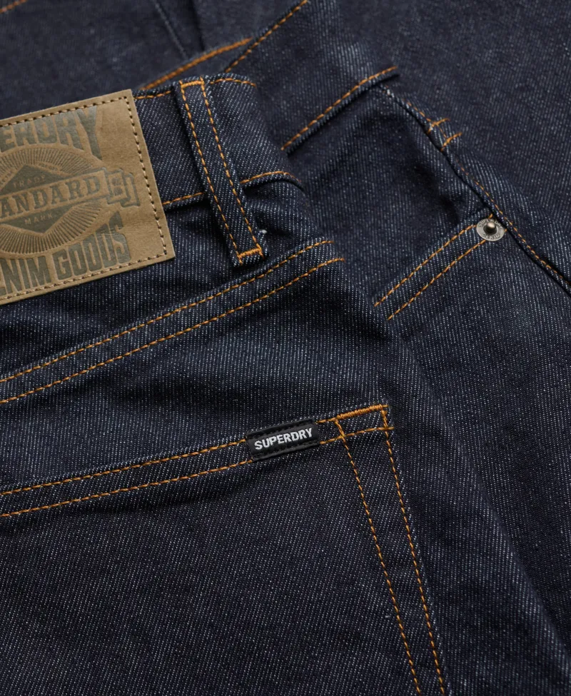 Superdry Organic Cotton Vintage Slim Straight Jeans Rinse Blue-6