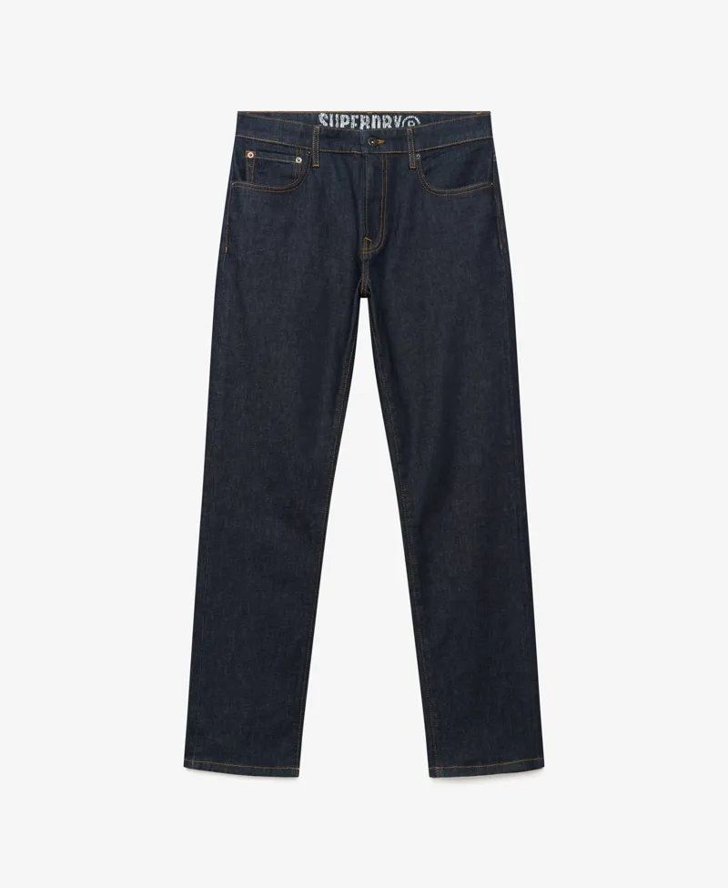 Superdry Organic Cotton Vintage Slim Straight Jeans Rinse Blue