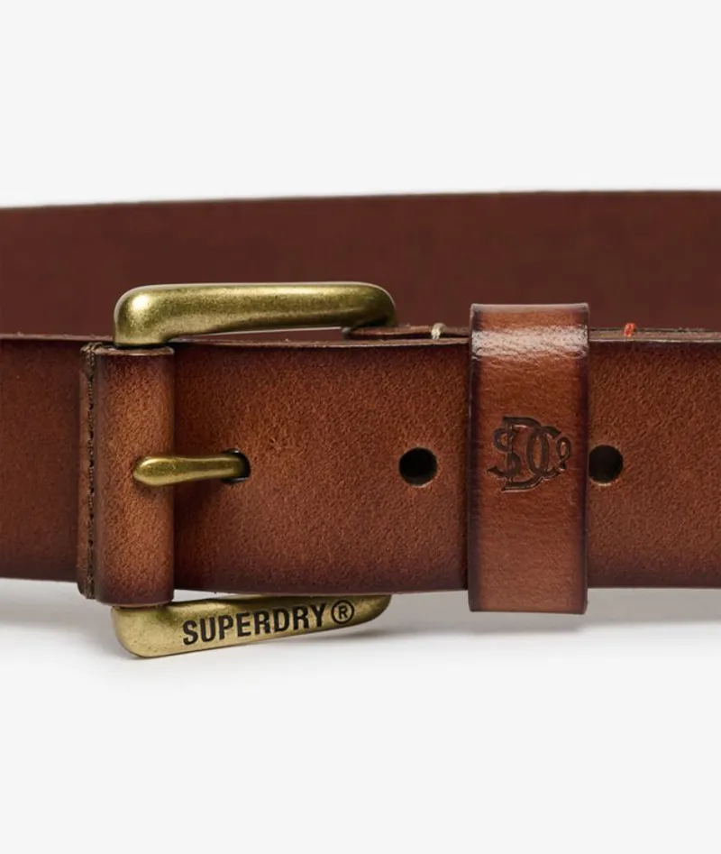 Superdry Classic Leather Belt Tan -3