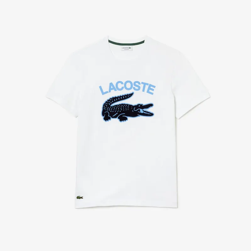 Lacoste Crocodile Print T-shirt White SMALL ONLY-1