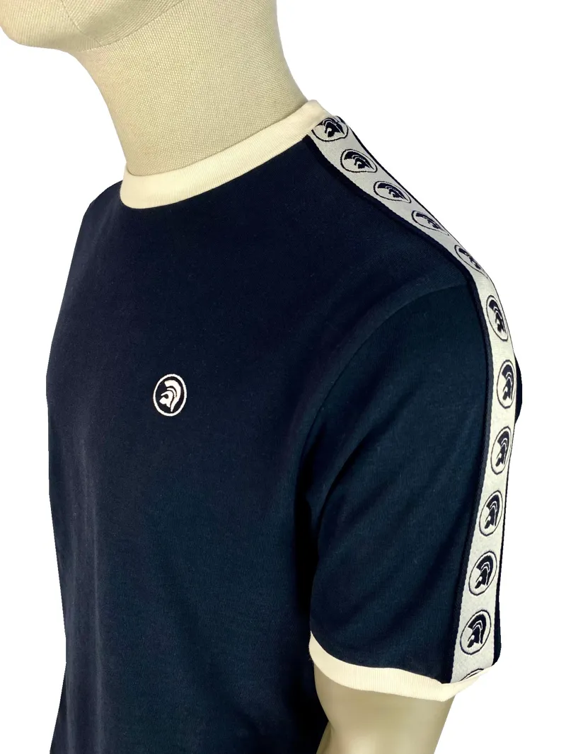 Trojan Taped Sleeve T-shirt Navy-2