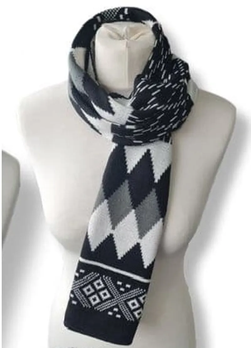 Passion Accessories aztec argyle print scarf Black-1