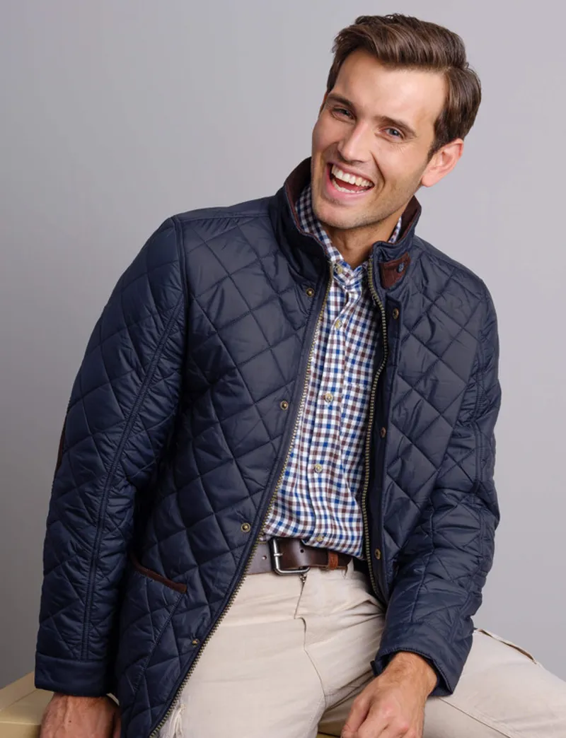 Vedoneire Quilted Coat Navy
