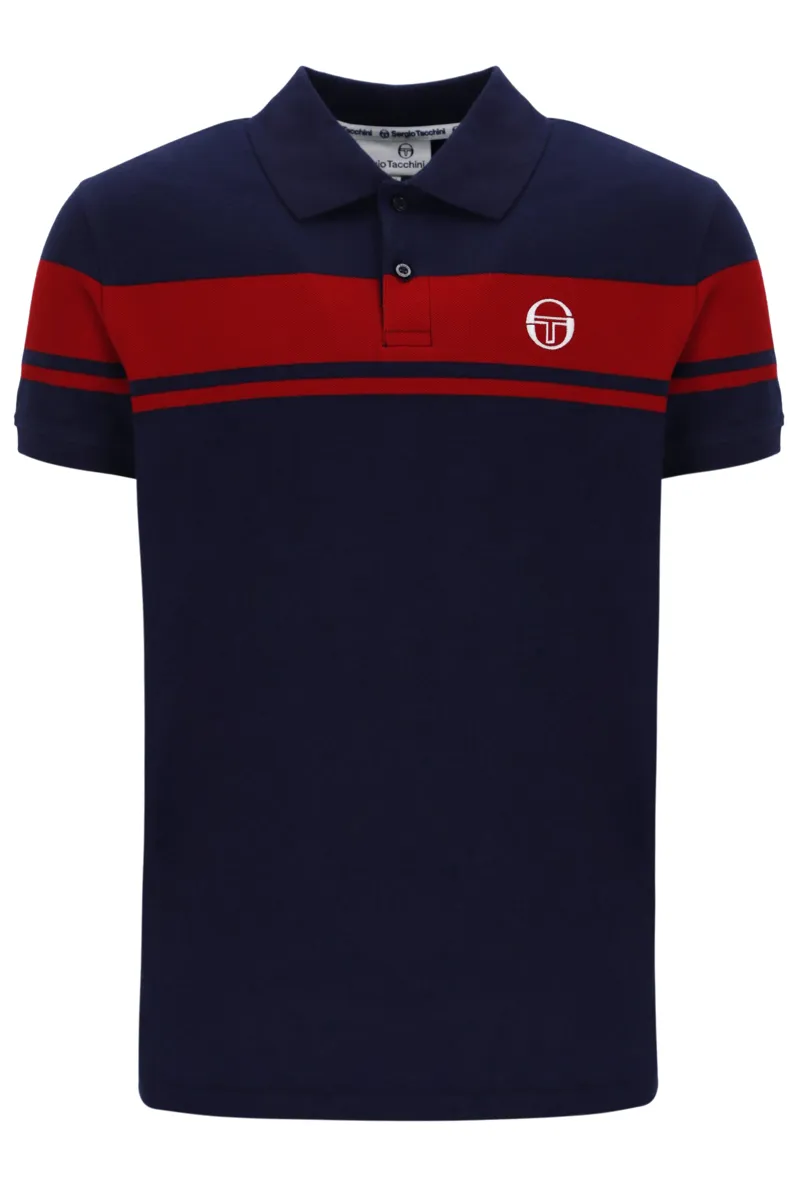 Sergio Tacchini Young Line Polo T-shirt Maritime Blue / Adrenalin Rush 