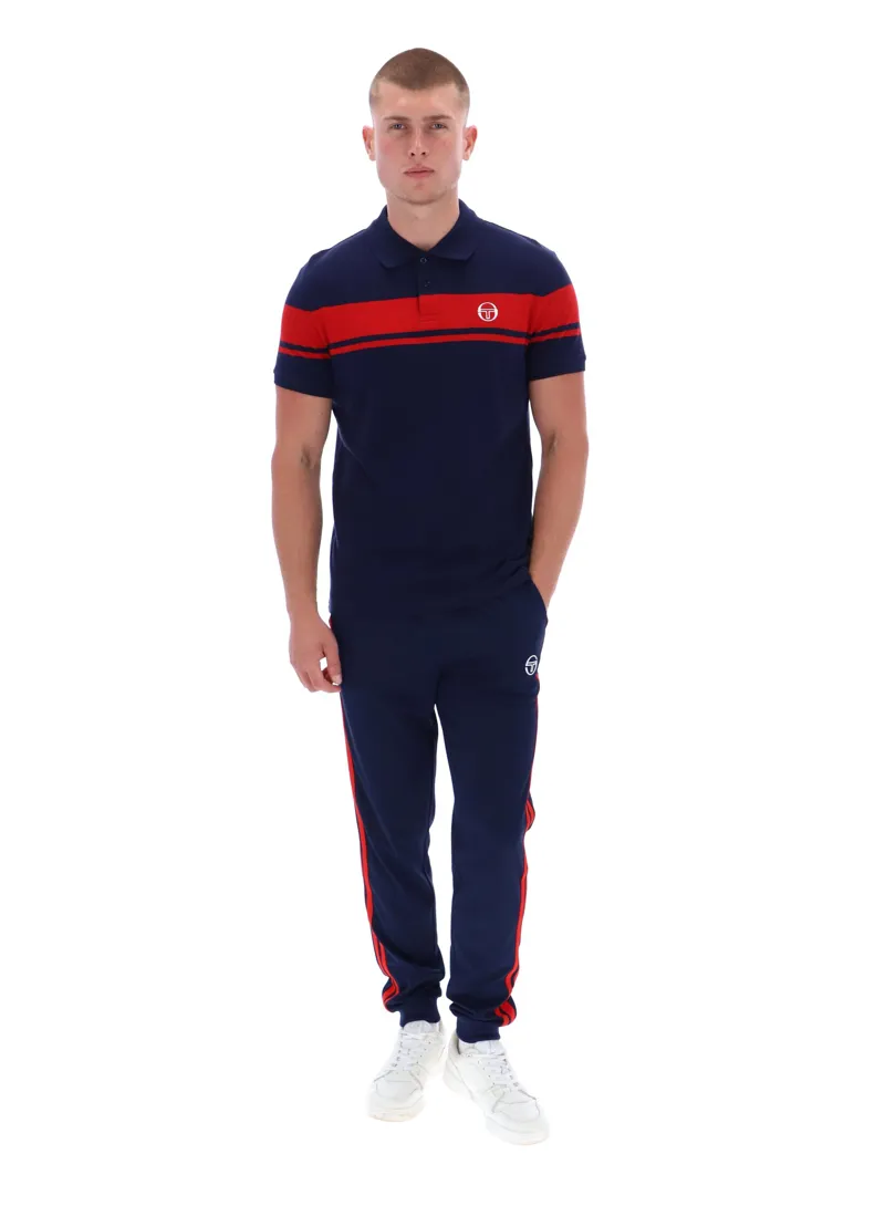 Sergio Tacchini Young Line Polo T-shirt Maritime Blue / Adrenalin Rush -1