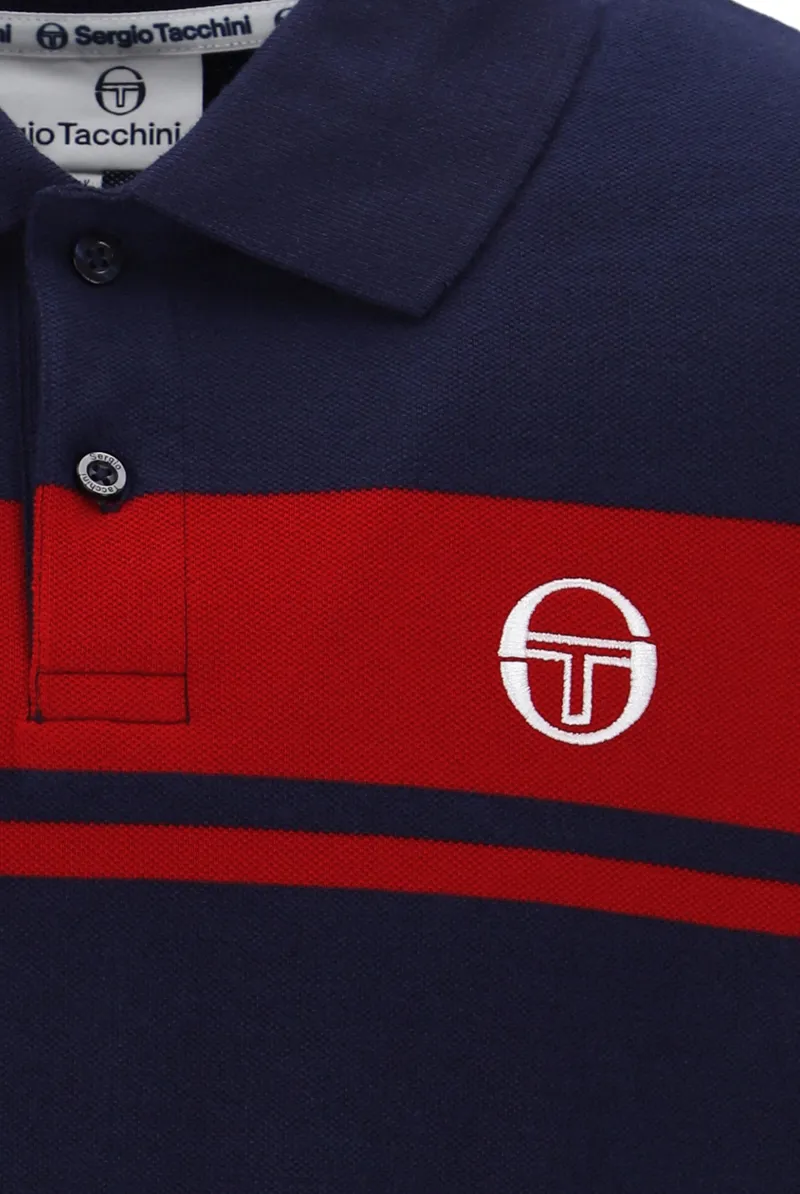 Sergio Tacchini Young Line Polo T-shirt Maritime Blue / Adrenalin Rush -3